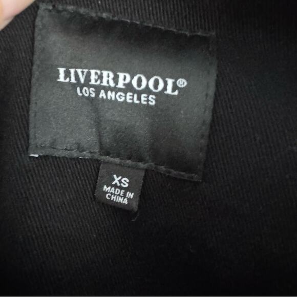 Liverpool Power Flex black Denim Jacket size extra small soft stretchy material - Picture 6 of 8